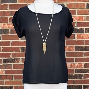 Black Chiffon Dress/Causal Shirt
